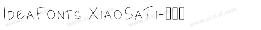 IdeaFonts XiaoSaTi字体转换